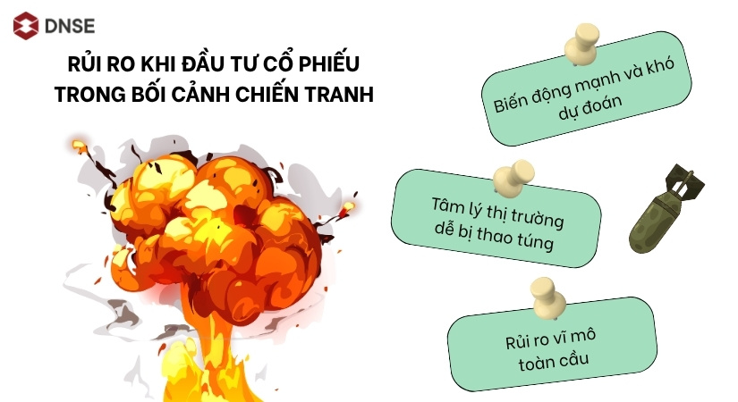 Rủi ro khi đầu tư cổ phiếu trong bối cảnh chiến tranh