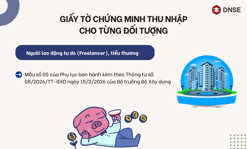 Giấy chứng minh thu nhập mua NOXH 2026 cho người lao động tự do (Freelancer), tiểu thương