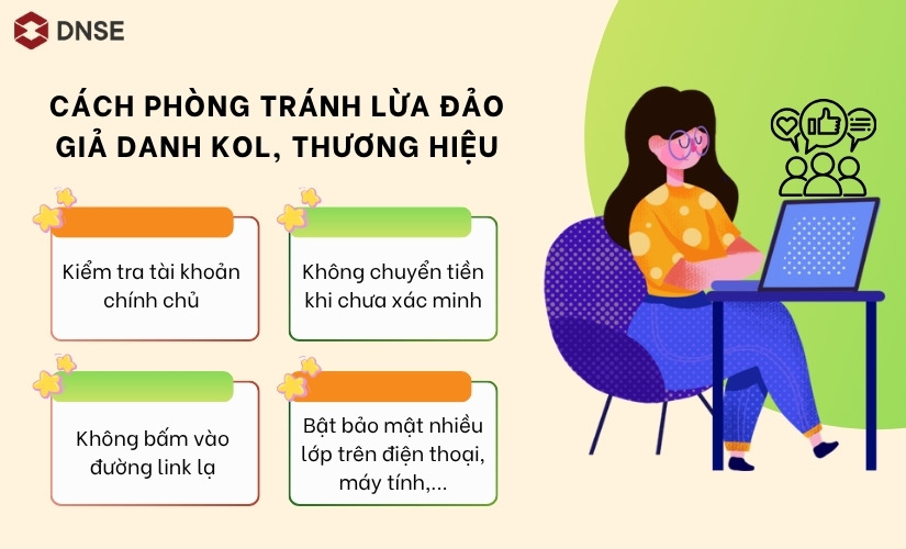Cách phòng tránh lừa đảo giả danh KOL, thương hiệu