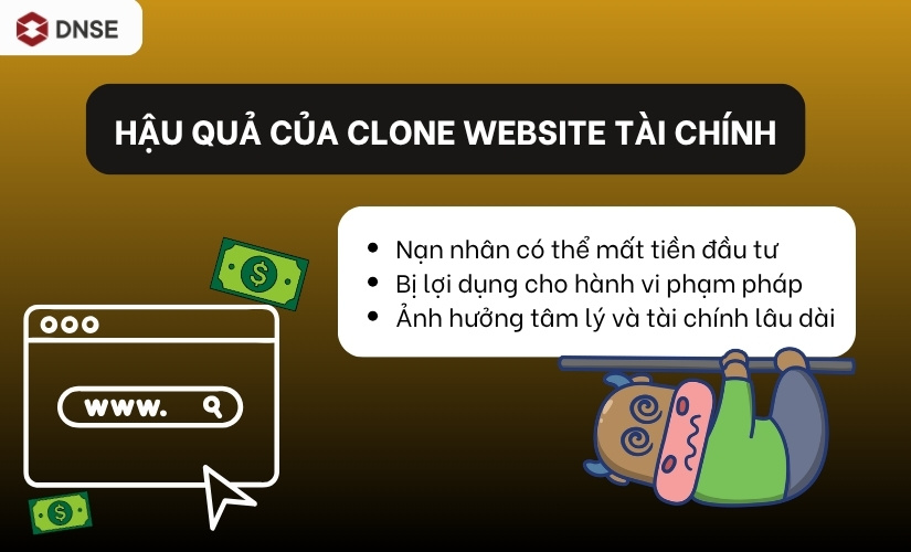 Hậu quả của clone website tài chính là gì?
