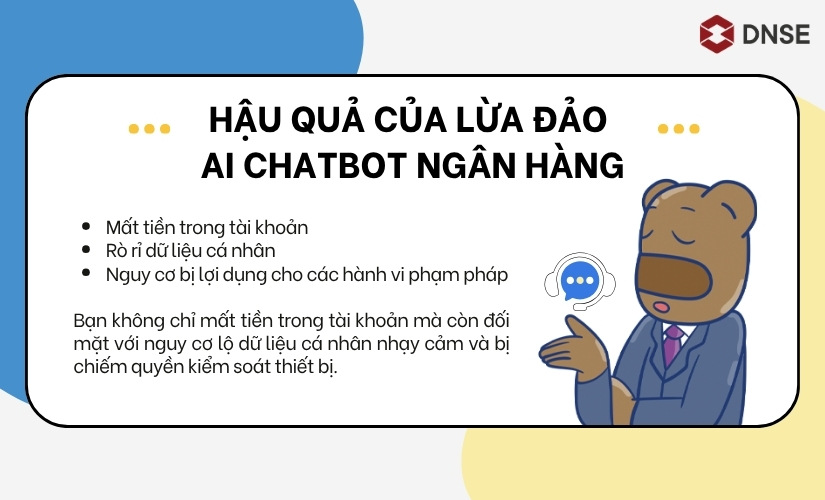 Hậu quả của lừa đảo AI chatbot ngân hàng