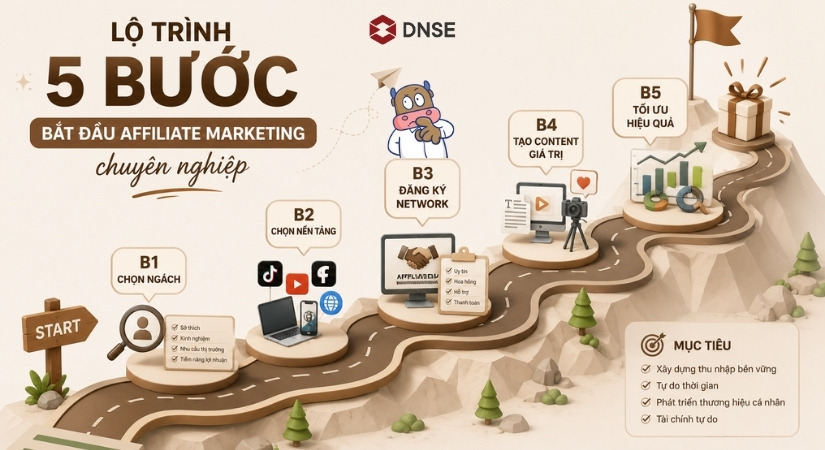 Tham khảo lộ trình để bắt đầu công cuộc làm Affiliate Marketing chuyên nghiệp