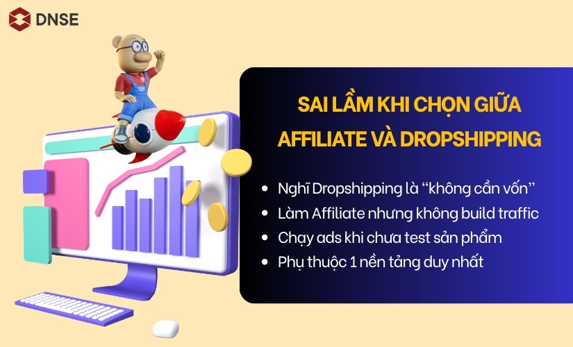 Sai lầm khi chọn Affiliate và Dropshipping là gì?