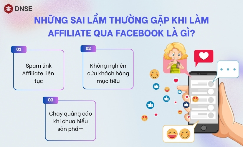 Những sai lầm thường gặp khi làm Affiliate qua Facebook là gì?