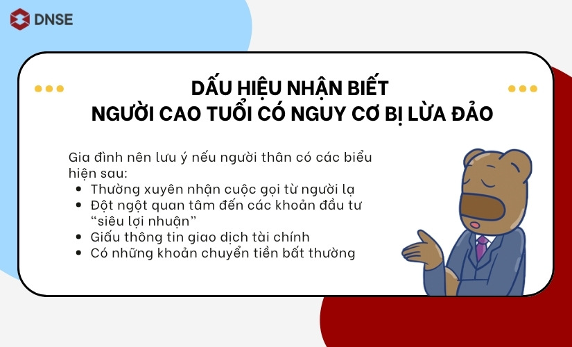 Dấu hiệu nhận biết người cao tuổi có nguy cơ bị lừa đảo