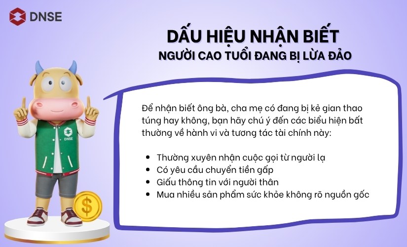 Dấu hiệu nhận biết người cao tuổi đang bị lừa đảo