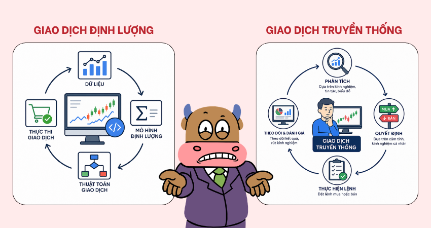 Giao dịch định lượng khác gì giao dịch truyền thống