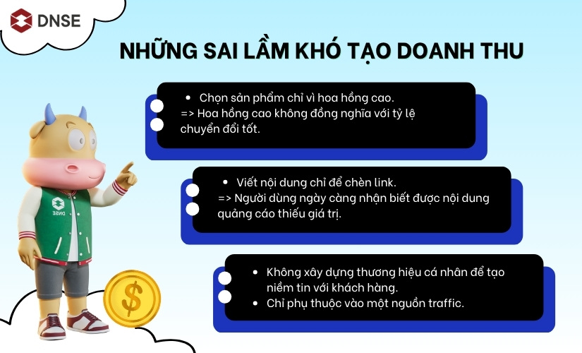 Những sai lầm khi làm Affiliate khó có doanh thu