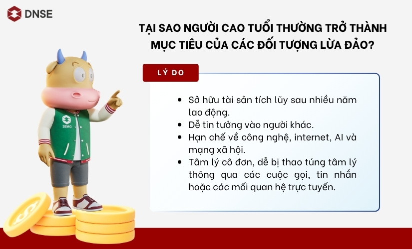 Lý do người cao tuổi là mục tiêu của các vụ lừa đảo