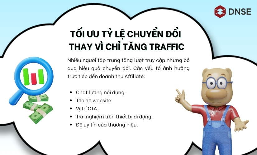 Tối ưu tỷ lệ chuyển đổi thay vì chỉ tăng traffic