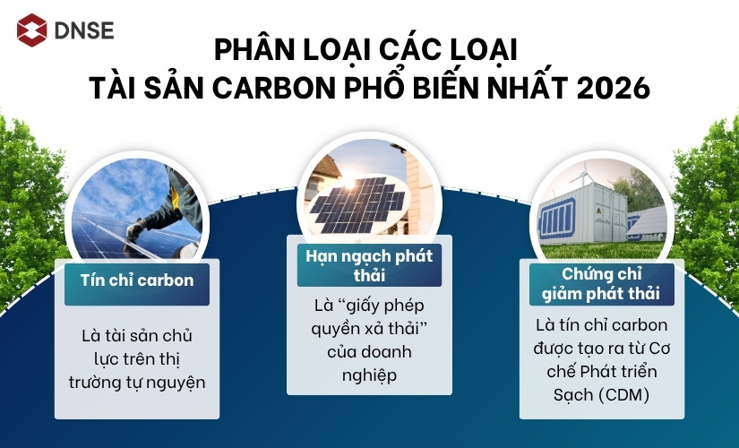 Phân loại các loại tài sản carbon phổ biến nhất 2026
