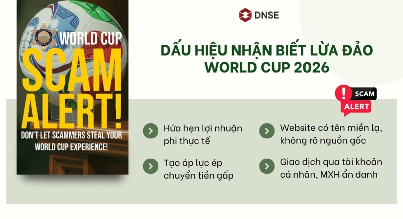 Các dấu hiệu nhận biết lừa đảo World Cup 2026