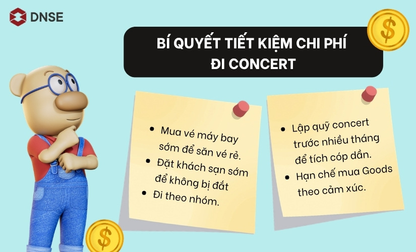 Bí quyết tiết kiệm chi phí đi concert