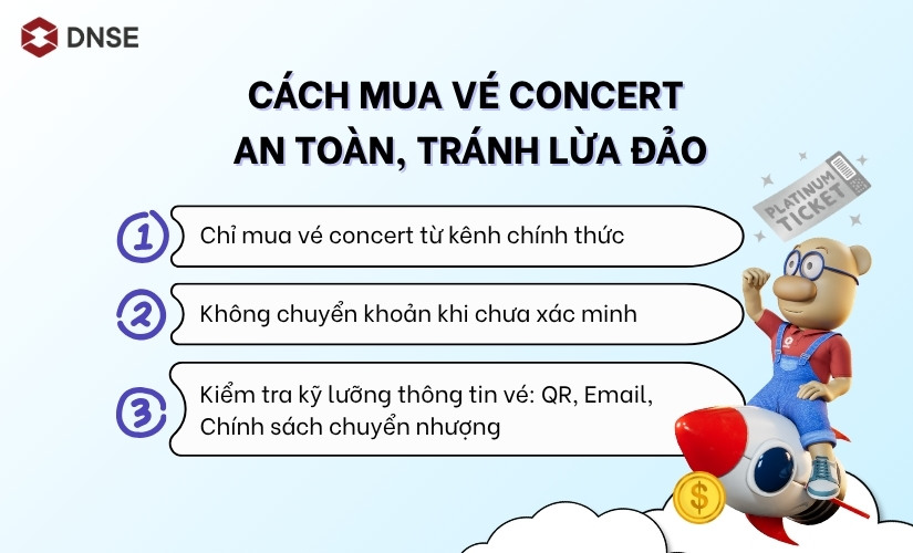 Cách mua vé concert an toàn