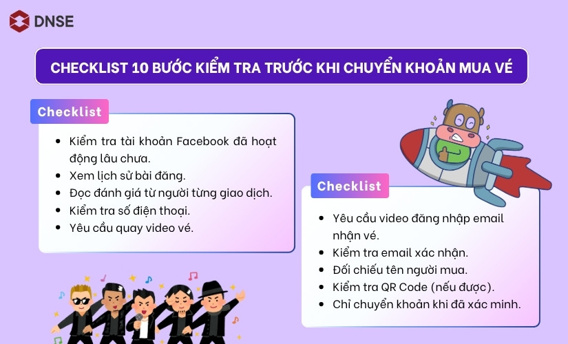 Checklist 10 bước kiểm tra dấu hiệu vé concert giả