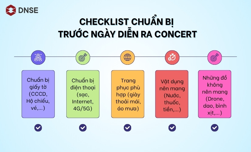 Checklist đi concert cần có những gì?