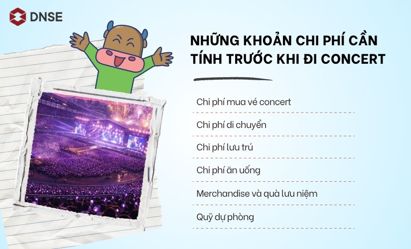 Những khoản chi phí cho concert cần tính