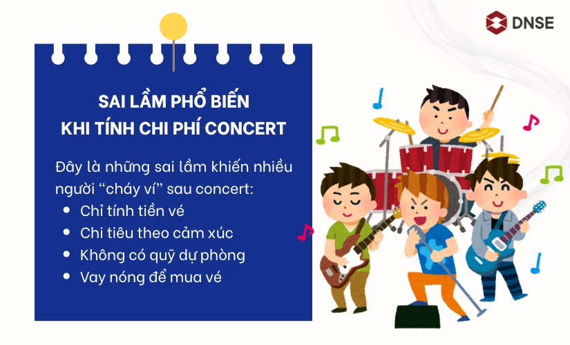 Những sai lầm phổ biến khi tính toán chi phí concert 