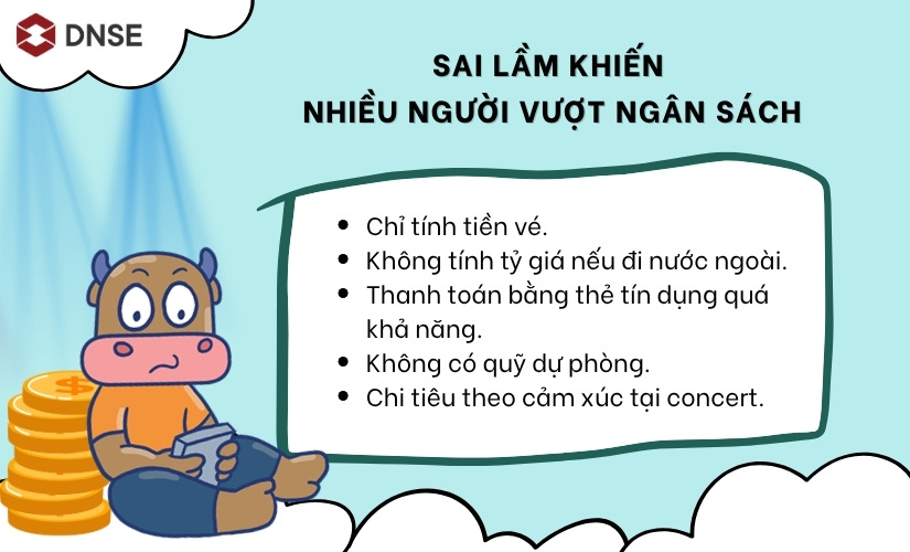 Sai lầm khi chia ngân sách đi concert