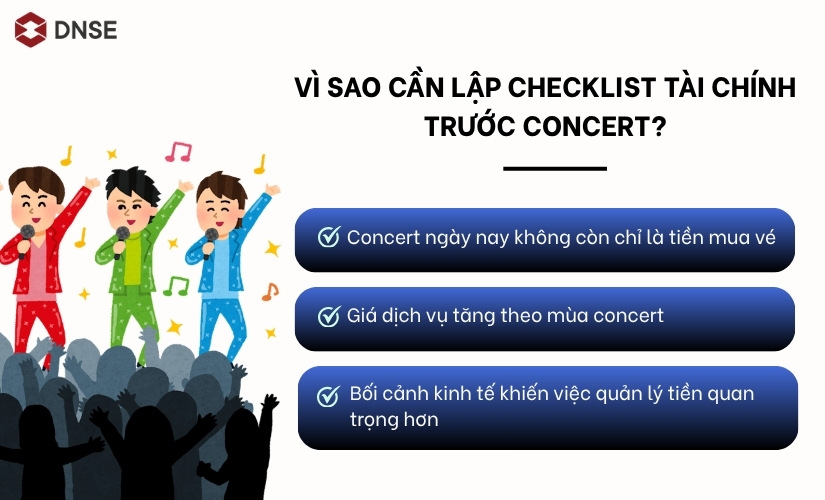 Vì sao cần lập checklist tài chính trước concert?