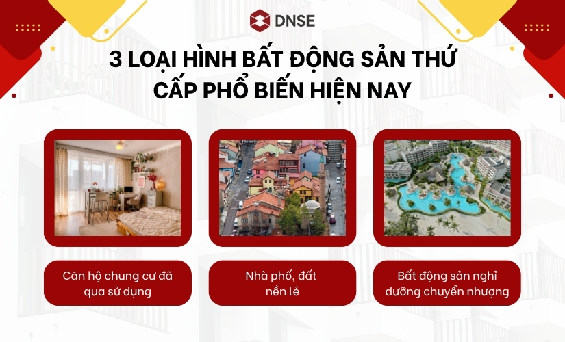 3 loại hình bất động sản thứ cấp phổ biến hiện nay