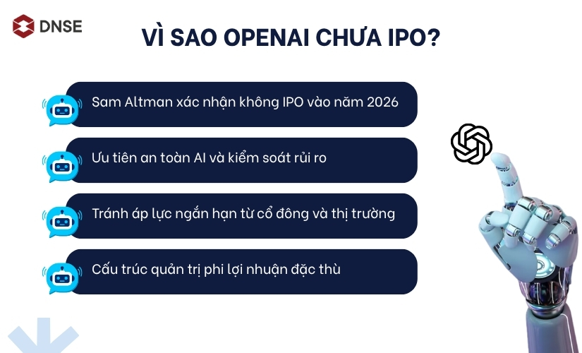 4 lý do vì sao OpenAI chưa IPO – Cùng DNSE giải mã quyết định của Sam Altman ngay!